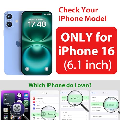 SPORTLINK iPhone 16 Waterproof Shockproof Dustproof Case - Full Body Sealed Protection for Sport and Travel 6.1"