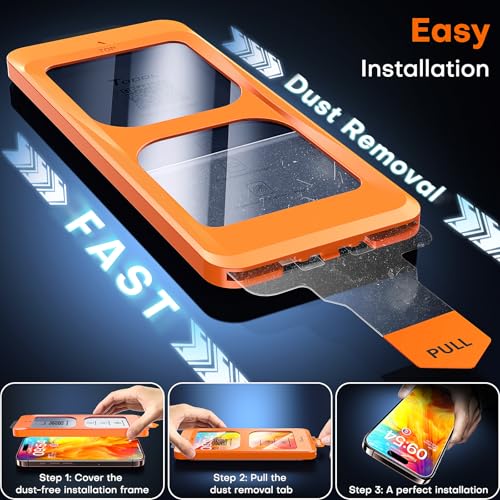 Tough for iPhone 16 Pro Screen Protector 9H Hardness Shatterproof Tempered Glass for Full Coverage
| Easy Installation