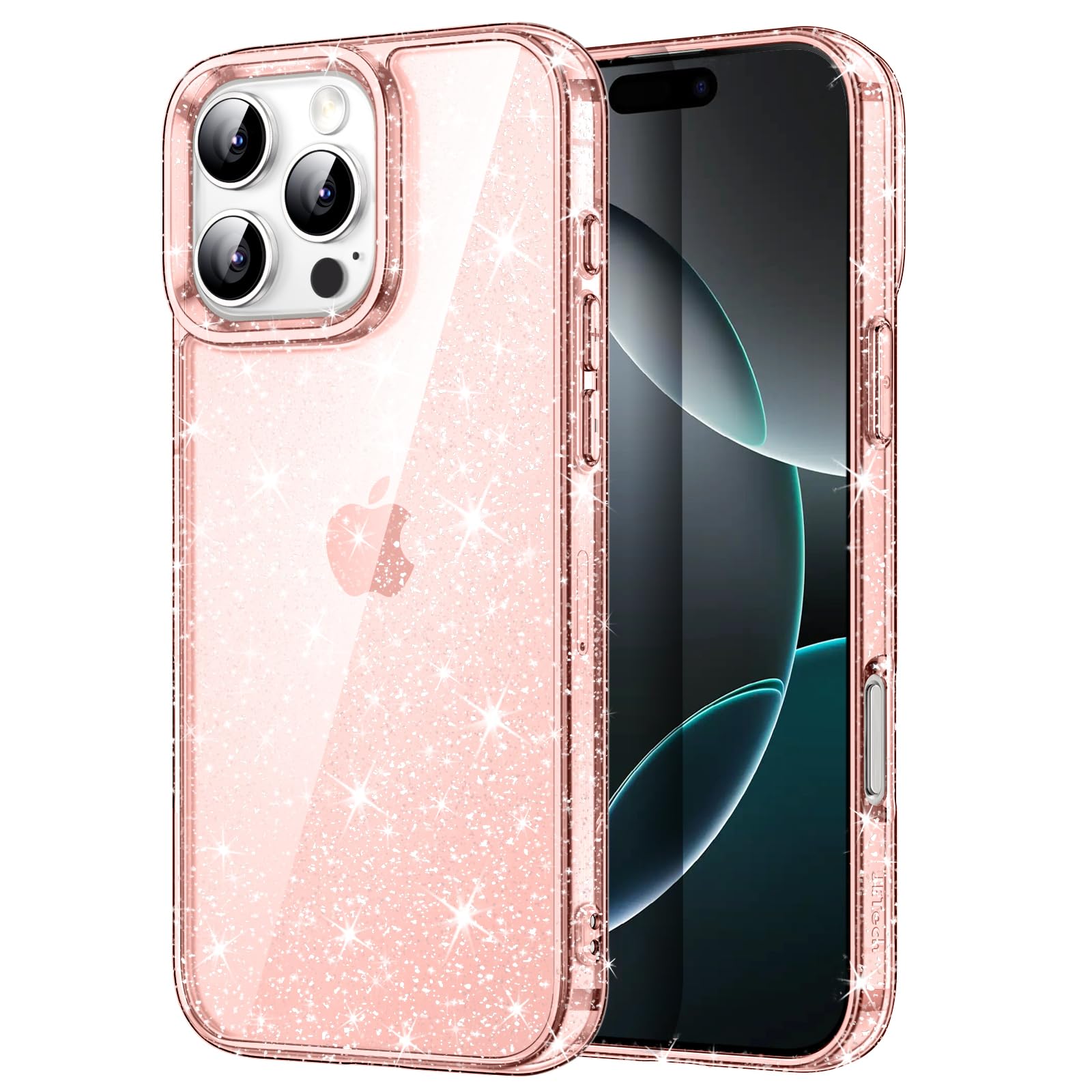 JETech Glitter Case for iPhone 16 Pro Cute Sparkly Shockproof Phone Bumper Cover for Women and Girls (Pink)  
JETech Gli